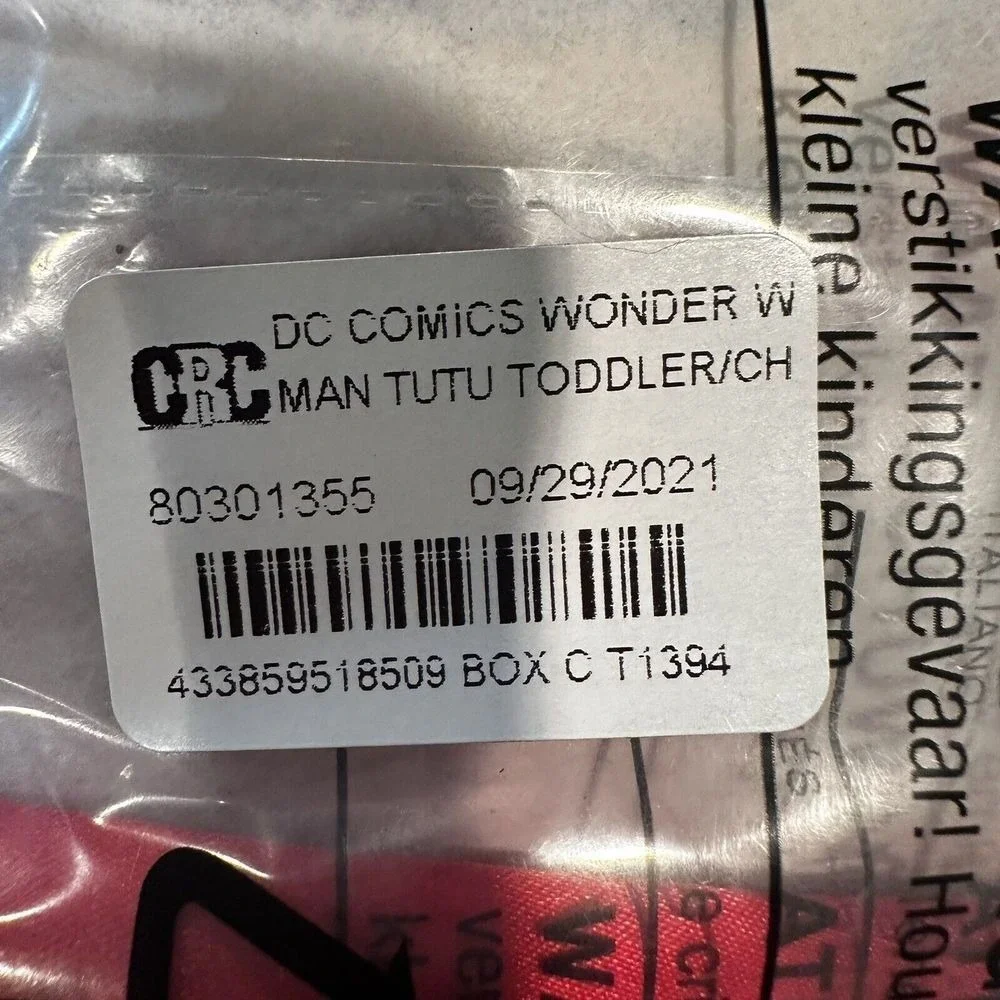 Rubie's Justice League Wonder Woman Costume Child's‎ Size Toddler NEW IN BAG